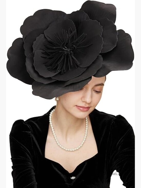 Large Flower Fascinator Hat Headband Tea Party Wedding Cocktail